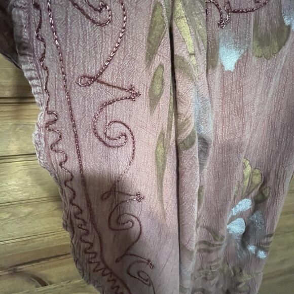 Fashion Force Women’s Fairycore Boho Midi Dress Embroidered Free Size Stretch - Picture 6 of 8